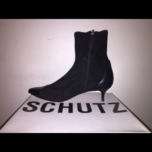 SCHUTZ Gessica Suede&amp; Leather 👢 Bootie